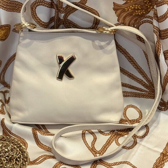 Vintage Paloma Picasso Cream Leather Cross Body Purse - Picture 3 of 8